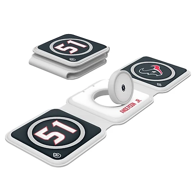 Keyscaper Will Anderson Jr. Houston Texans 3-in-1 Foldable Charger