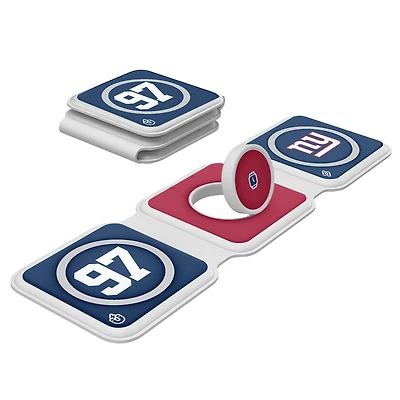 Keyscaper Dexter Lawrence II New York Giants 3-in-1 Foldable Charger