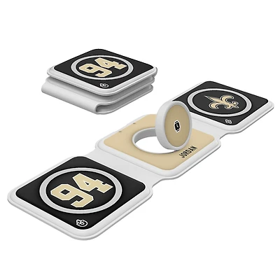 Keyscaper Cameron Jordan New Orleans Saints 3-in-1 Foldable Charger