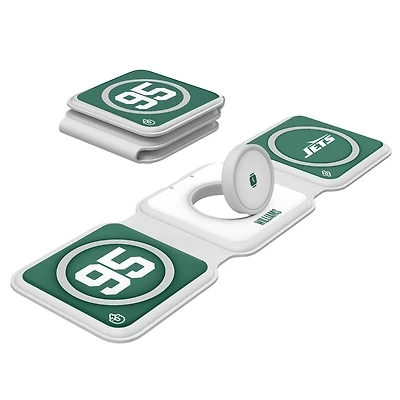 Keyscaper Quinnen Williams New York Jets 3-in-1 Foldable Charger