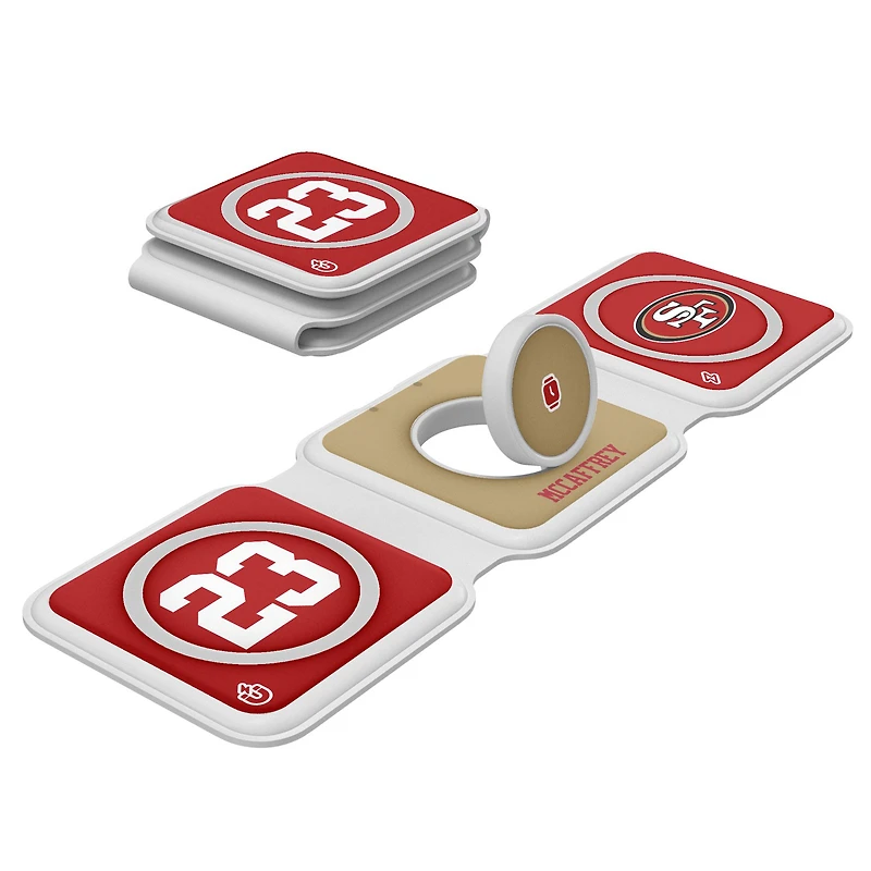 Keyscaper Christian McCaffrey San Francisco 49ers 3-in-1 Foldable Charger