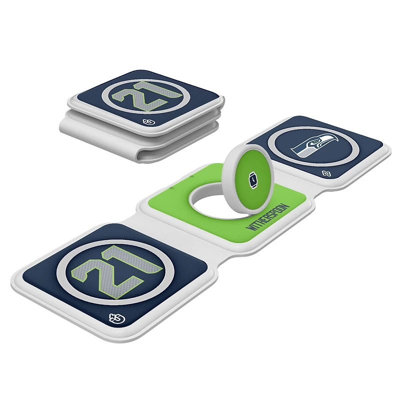 Keyscaper Devon Witherspoon Seattle Seahawks 3-in-1 Foldable Charger