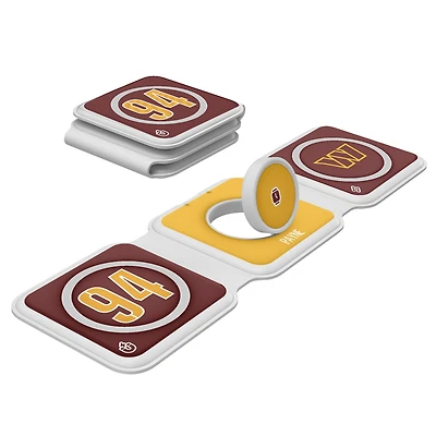 Keyscaper Daron Payne Washington Commanders 3-in-1 Foldable Charger