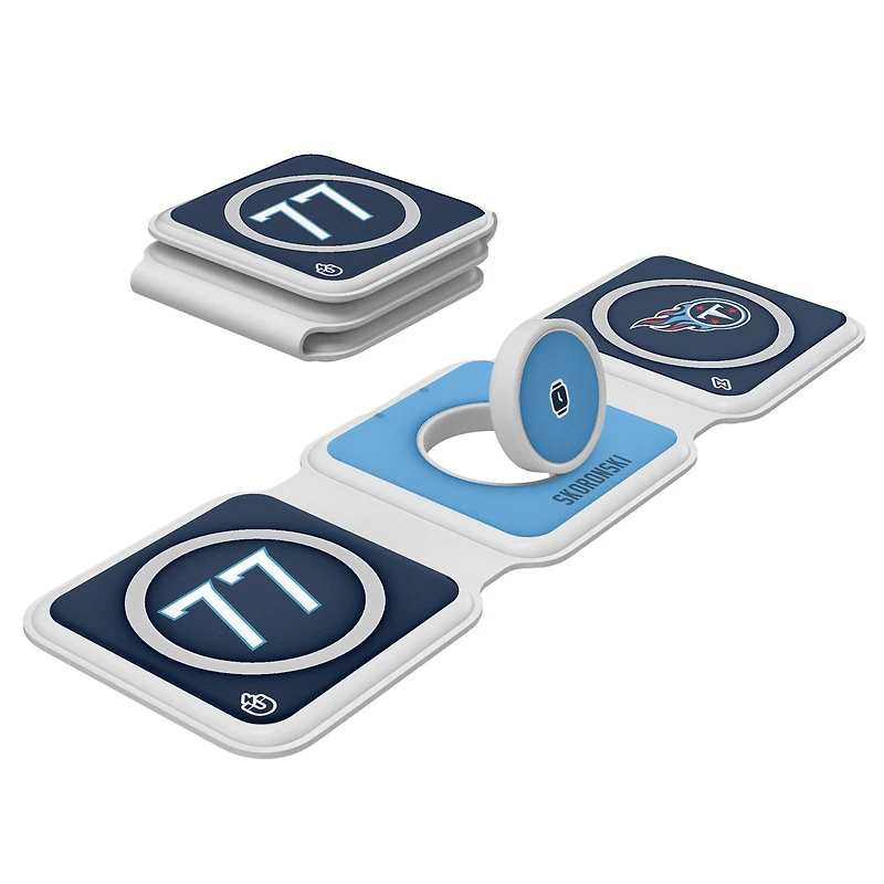 Keyscaper Peter Skoronski Tennessee Titans 3-in-1 Foldable Charger
