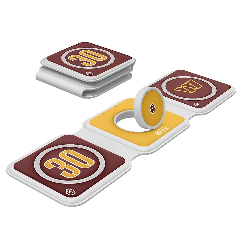 Keyscaper Austin Ekeler Washington Commanders 3-in-1 Foldable Charger