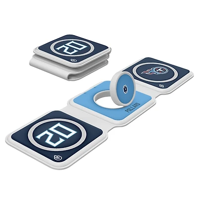 Keyscaper Tony Pollard Tennessee Titans 3-in-1 Foldable Charger