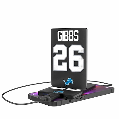 Keyscaper Jahmyr Gibbs Detroit Lions Credit Card Powerbank