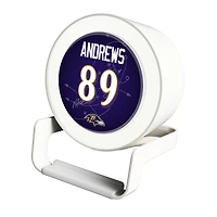 Keyscaper Mark Andrews White Baltimore Ravens Night Light Charger and Bluetooth Speaker