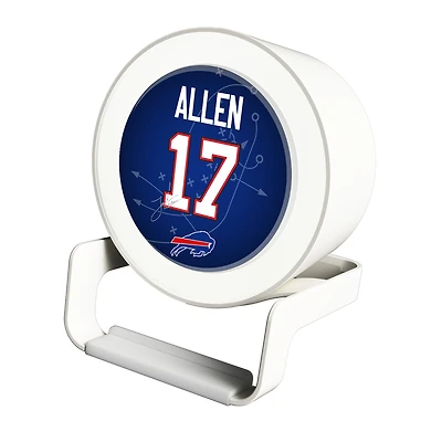 Keyscaper Josh Allen White Buffalo Bills Night Light Charger and Bluetooth Speaker