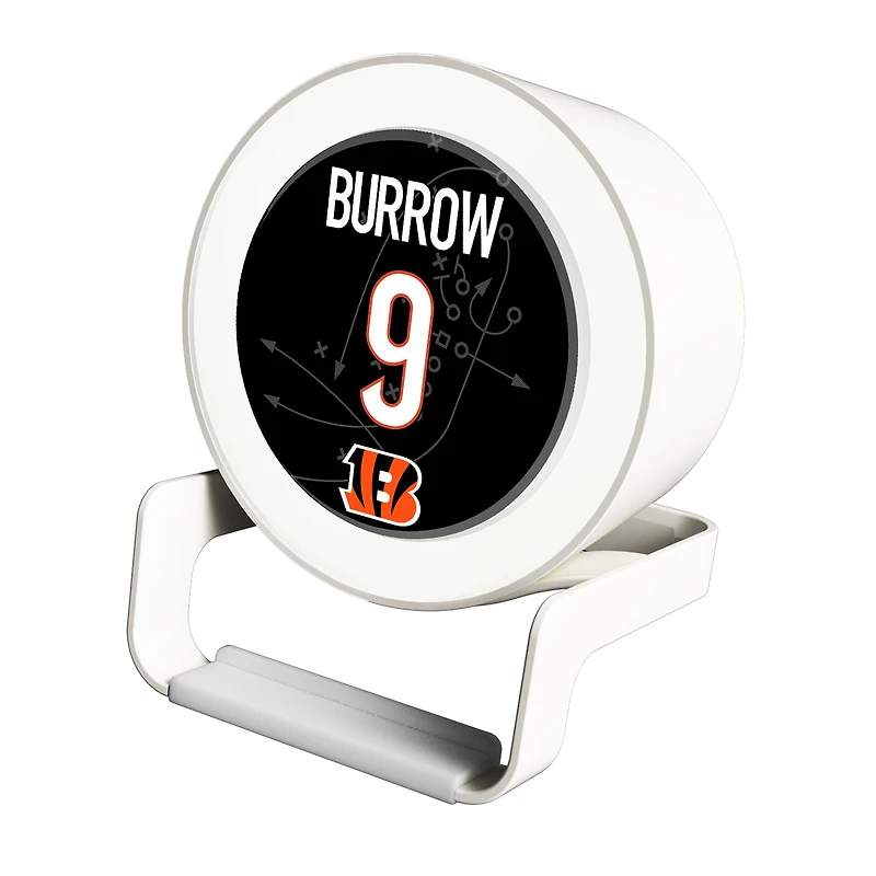 Keyscaper Joe Burrow White Cincinnati Bengals Night Light Charger and Bluetooth Speaker