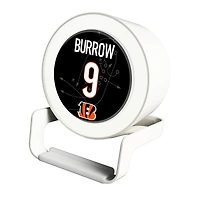 Keyscaper Joe Burrow White Cincinnati Bengals Night Light Charger and Bluetooth Speaker
