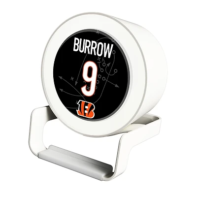 Keyscaper Joe Burrow White Cincinnati Bengals Night Light Charger and Bluetooth Speaker