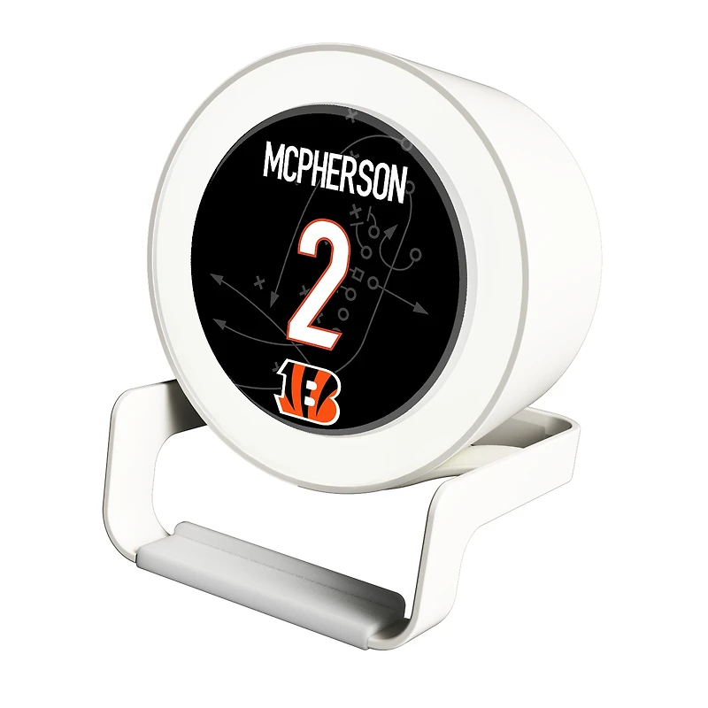 Keyscaper Evan McPherson White Cincinnati Bengals Night Light Charger and Bluetooth Speaker