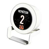 Keyscaper Evan McPherson White Cincinnati Bengals Night Light Charger and Bluetooth Speaker