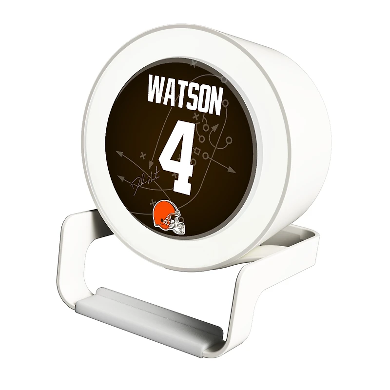 Keyscaper Deshaun Watson White Cleveland Browns Night Light Charger and Bluetooth Speaker