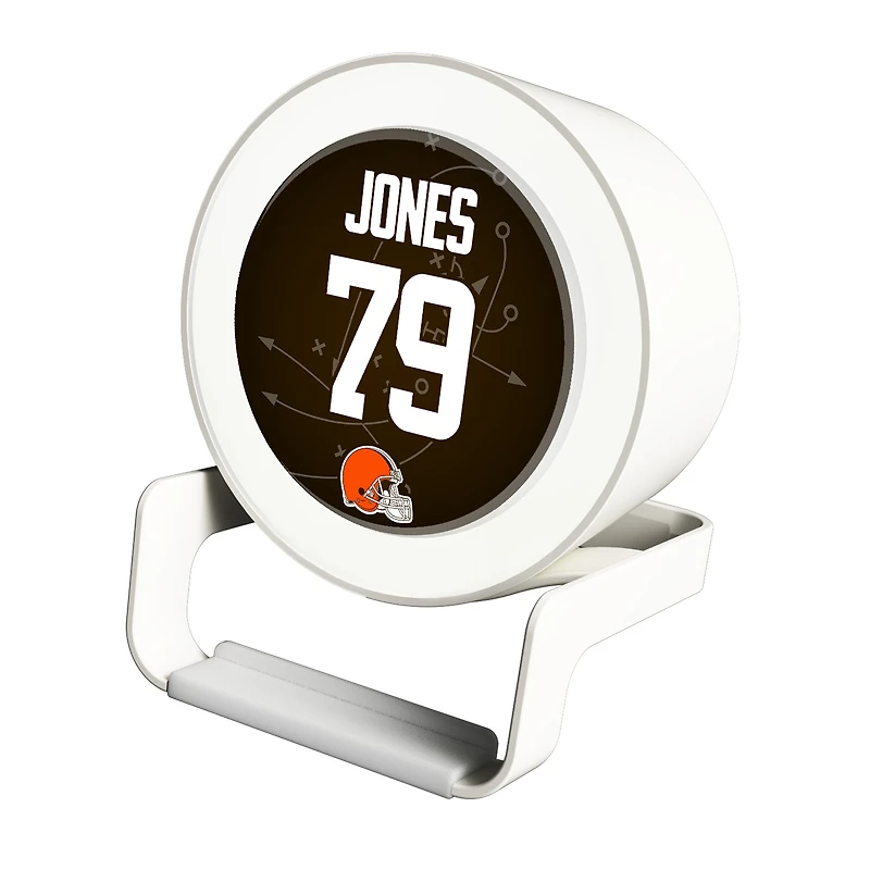Keyscaper Dawand Jones White Cleveland Browns Night Light Charger and Bluetooth Speaker