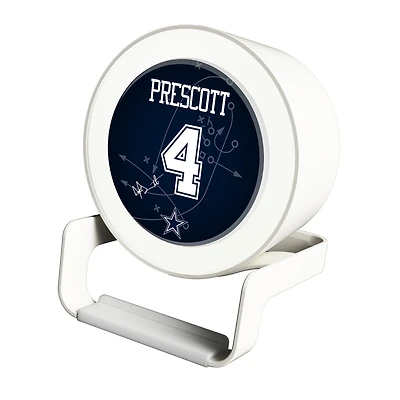 Keyscaper Dak Prescott White Dallas Cowboys Night Light Charger and Bluetooth Speaker