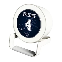 Keyscaper Dak Prescott White Dallas Cowboys Night Light Charger and Bluetooth Speaker