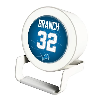 Keyscaper Brian Branch White Detroit Lions Night Light Charger and Bluetooth Speaker