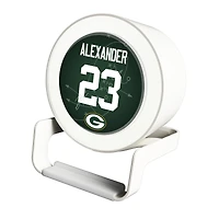 Keyscaper Jaire Alexander White Green Bay Packers Night Light Charger and Bluetooth Speaker