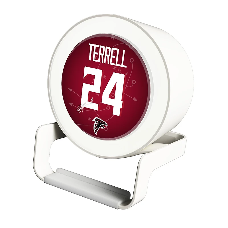 Keyscaper A.J. Terrell White Atlanta Falcons Night Light Charger and Bluetooth Speaker