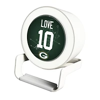 Keyscaper Jordan Love White Green Bay Packers Night Light Charger and Bluetooth Speaker