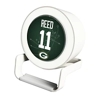 Keyscaper Jayden Reed White Green Bay Packers Night Light Charger and Bluetooth Speaker