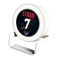 Keyscaper C.J. Stroud White Houston Texans Night Light Charger and Bluetooth Speaker