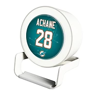 Keyscaper De’Von Achane White Miami Dolphins Night Light Charger and Bluetooth Speaker