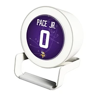 Keyscaper Ivan Pace Jr White Minnesota Vikings Night Light Charger and Bluetooth Speaker