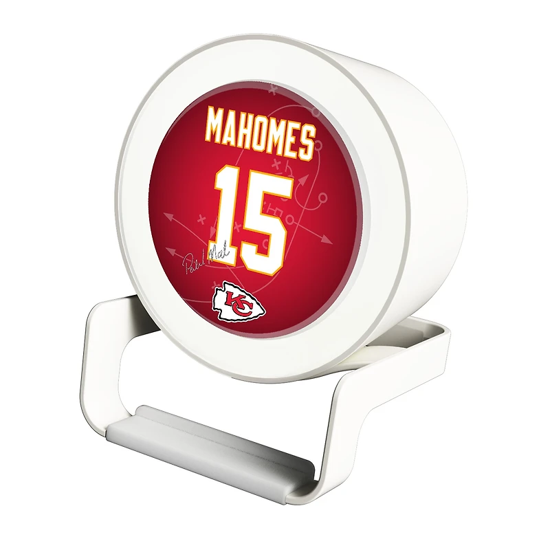 Keyscaper Patrick Mahomes White Kansas City Chiefs Night Light Charger and Bluetooth Speaker
