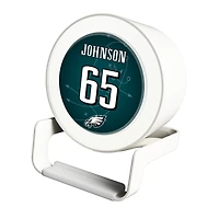 Keyscaper Lane Johnson White Philadelphia Eagles Night Light Charger and Bluetooth Speaker