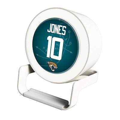 Keyscaper Mac Jones White Jacksonville Jaguars Night Light Charger and Bluetooth Speaker