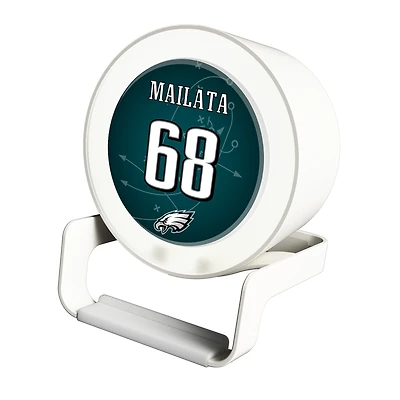 Keyscaper Jordan Mailata White Philadelphia Eagles Night Light Charger and Bluetooth Speaker