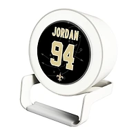 Keyscaper Cameron Jordan White New Orleans Saints Night Light Charger and Bluetooth Speaker
