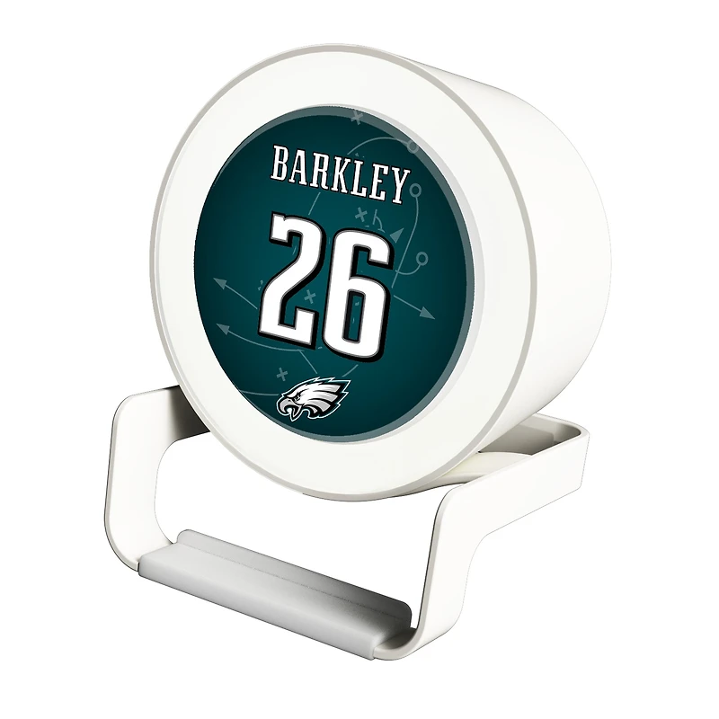 Keyscaper Saquon Barkley White Philadelphia Eagles Night Light Charger and Bluetooth Speaker