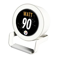 Keyscaper T.J. Watt White Pittsburgh Steelers Night Light Charger and Bluetooth Speaker