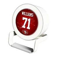 Keyscaper Trent Williams White San Francisco 49ers Night Light Charger and Bluetooth Speaker