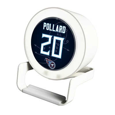 Keyscaper Tony Pollard White Tennessee Titans Night Light Charger and Bluetooth Speaker