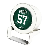 Keyscaper C.J. Mosley White New York Jets Night Light Charger and Bluetooth Speaker