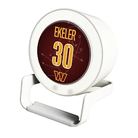 Keyscaper Austin Ekeler White Washington Commanders Night Light Charger and Bluetooth Speaker
