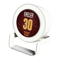 Keyscaper Austin Ekeler White Washington Commanders Night Light Charger and Bluetooth Speaker
