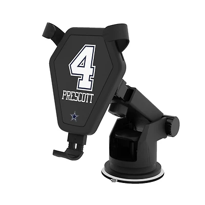 Keyscaper Dak Prescott Black Dallas Cowboys Wireless Car Charger