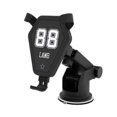 Keyscaper CeeDee Lamb Black Dallas Cowboys Wireless Car Charger