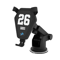 Keyscaper Jahmyr Gibbs Black Detroit Lions Wireless Car Charger