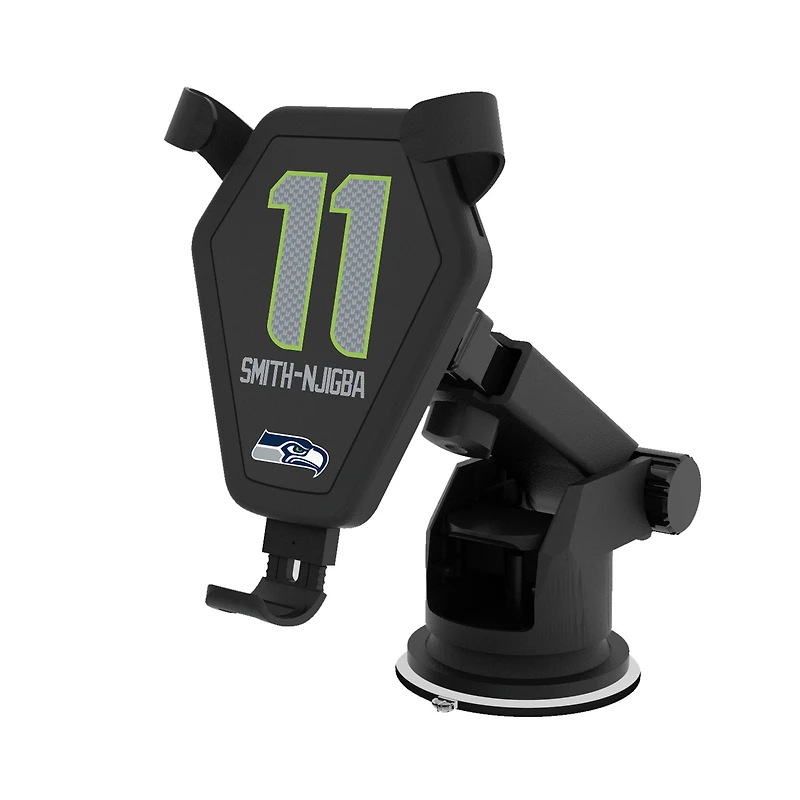 Keyscaper Jaxon Smith-Njigba Black Seattle Seahawks Wireless Car Charger