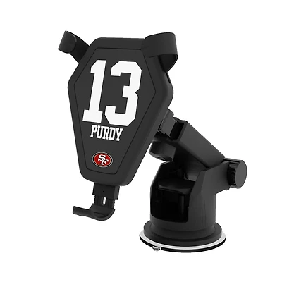 Keyscaper Brock Purdy Black San Francisco 49ers Wireless Car Charger