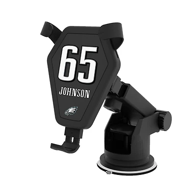 Keyscaper Lane Johnson Black Philadelphia Eagles Wireless Car Charger