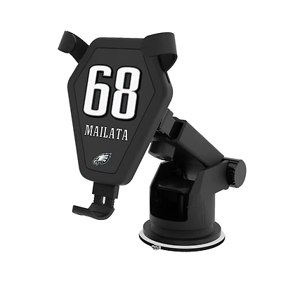 Keyscaper Jordan Mailata Black Philadelphia Eagles Wireless Car Charger