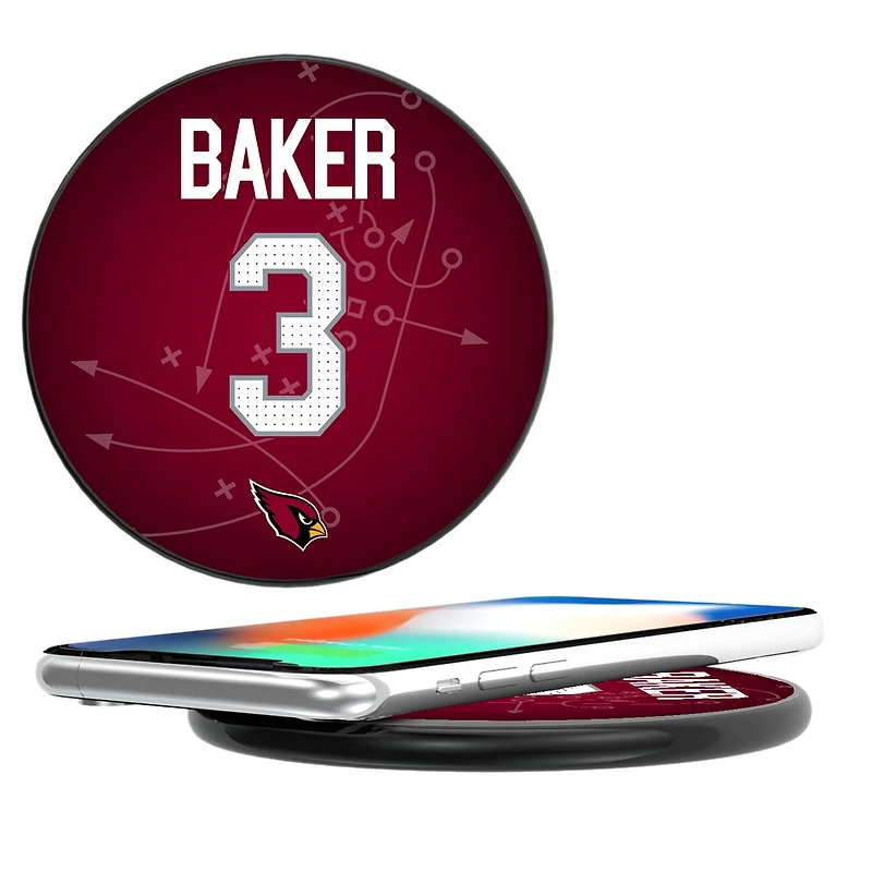 Keyscaper Budda Baker Black Arizona Cardinals Wireless Charging Station